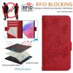 Realme Narzo 80/14 Pro 5G India Red Embossed Rose RFID Leather Case - 5