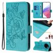 Realme Narzo 80/14 Pro 5G Embossed Rose RFID Leather Case Light Blue - 1