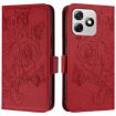 Ulefone Note 18 Ultra Red Embossed Rose RFID Leather Phone Case - 2