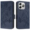 Ulefone Note 18 Ultra Dark Blue Embossed Rose RFID Leather Case - 2
