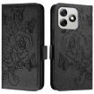 Ulefone Note 18 Ultra Black Embossed Rose RFID Leather Phone Case - 2