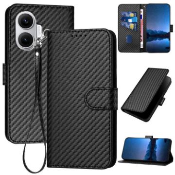 Redmi Turbo 4 Pro/Poco F7 YX0070 Carbon Fiber Leather Case Black - 1