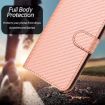 Redmi Turbo 4 Pro/Poco F7 Carbon Fiber Leather Case with Lanyard - Pink - 7