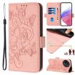 TCL 605/60 SE Pink Embossed Rose RFID Anti-theft Leather Phone Case - 1