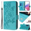 OnePlus Ace 5 Ultra Light Blue Embossed Rose RFID Leather Phone Case - 1