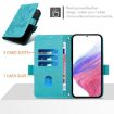 OnePlus Ace 5 Ultra Light Blue Embossed Rose RFID Leather Phone Case - 4