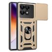 Xiaomi Poco F6 Pro Gold Case with Sliding Camera Cover TPU Hybrid PC - 1