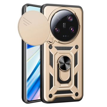 Xiaomi 13 Ultra Gold TPU Hybrid PC Case with Sliding Camera Cover - 1