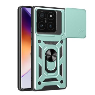 Xiaomi 14T Pro 5G Case Mint Green Sliding Camera Cover TPU Hybrid PC - 1