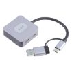 BYL-2320A 4 Port USB + USB-C/Type-C HUB Adapter (Grey) - 3