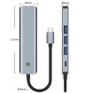 BYL-2319 5-in-1 USB-C Docking Station: USB3.0, USB-C, HDTV (Grey) - 3