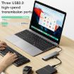 BYL-2319 5-in-1 USB-C Docking Station: USB3.0, USB-C, HDTV (Grey) - 4
