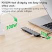 BYL-2319 5-in-1 USB-C Docking Station: USB3.0, USB-C, HDTV (Grey) - 7