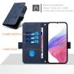Xiaomi 14 Ultra 5G Dark Blue Embossed Rose RFID Leather Case - 4