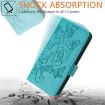 Xiaomi Civi 5 Pro 5G Light Blue Embossed Rose RFID Leather Case - 6