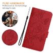 Xiaomi 15S Pro 5G Red Embossed Rose RFID Leather Phone Case - 7