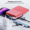 5 in 2 Multi-function HUB Adapter, USB-C/Type-C + 8 Pin, Grey - 8