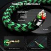 3m Green 3.5mm Male to Dual Audio & Microphone Adapter Cable - 6