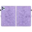 itel VistaTab 30 Purple Lily Embossed Leather Tablet Case - 2
