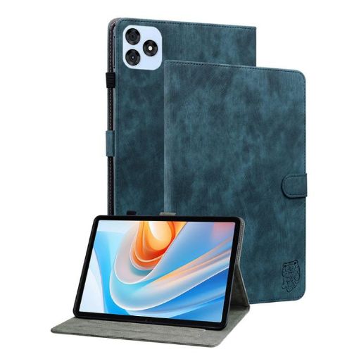 itel VistaTab 30 Dark Blue Tiger Pattern Flip Leather Tablet Case - 1