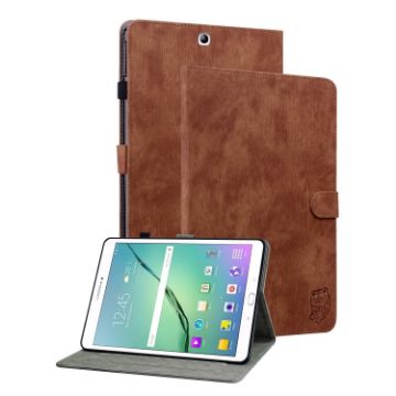Samsung Galaxy Tab S2 9.7 T810 T815 Tiger Flip Leather Case Brown - 1