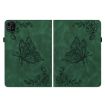 itel Pad One 10.1 Green Leather Tablet Case - Butterfly Flower Embossed - 3