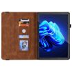 itel Pad One 10.1 Brown Leather Tablet Case - Butterfly Flower Embossed - 6