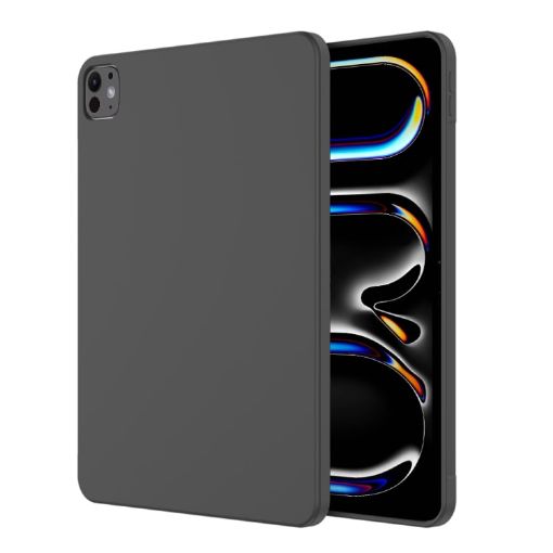 iPad Pro 13 2024 Mutural Silicone Microfiber Case - Black - 1