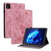 itel Pad One 10.1 Pink Butterfly Rose Embossed Leather Tablet Case - 1