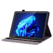 itel Pad One 10.1 Purple Butterfly Rose Embossed Leather Tablet Case - 4