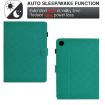 Samsung Galaxy Tab A8 10.5 2021 Lake Green Leather Case Fiber Texture - 3
