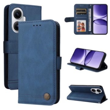 Redmi Turbo 4 Pro/Poco F7 Blue Leather Case with Metal Buttons - 1