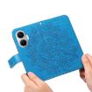 Redmi Turbo 4 Pro/Poco F7 Seven-Petal Flowers Embossed Leather Case Blue - 5