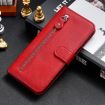 Redmi Turbo 4 Pro/Poco F7 Calf Texture Zipper Leather Case (Red) - 2