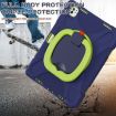 iPad Pro 13 2024 Silicone Hybrid Case with Holder & Strap - Navy Lime - 6