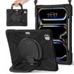 iPad Pro 13 2024 Silicone Hybrid Case with Holder & Strap (Black) - 1