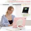 iPad Pro 13 2024 Silicone Hybrid Case with Holder & Strap - Pink - 4
