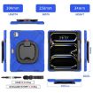 iPad Pro 13 2024 Blue Silicone Hybrid Case with Holder & Strap - 2