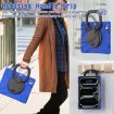 iPad Pro 13 2024 Blue Silicone Hybrid Case with Holder & Strap - 5