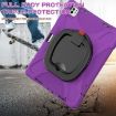 iPad Pro 13 2024 Purple Silicone Hybrid Case with Holder & Strap - 6