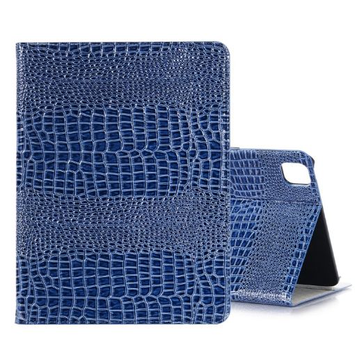 iPad Pro 13 2024 Blue Crocodile Texture Leather Tablet Case - 1
