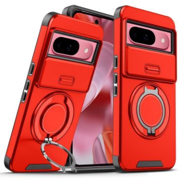 Google Pixel 10/10 Pro Red Sliding Camshield Ring Holder Case - 1
