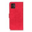 Samsung Galaxy XCover7 Pro Red Leather Flip Case - KHAZNEH Retro Texture - 3
