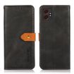 Samsung Galaxy XCover7 Pro KHAZNEH Dual-Color Leather Flip Case Black - 1