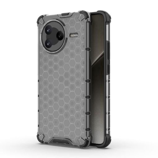 Redmi K80/POCO F7 Pro Honeycomb Shockproof Phone Case - Black - 1