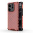 Red Honeycomb Shockproof Phone Case for Redmi Note 14 4G 163.25mm - 1