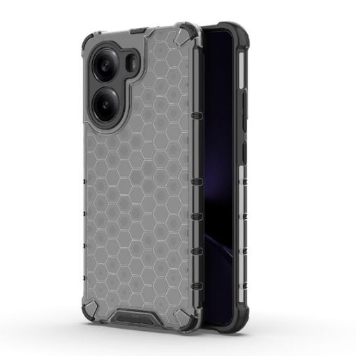 Redmi Turbo 4 5G Honeycomb Shockproof Phone Case - Black - 1
