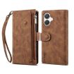 Samsung Galaxy A07 4G Retro Frosted RFID Leather Flip Case Brown - 1