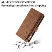 Samsung Galaxy A07 4G Retro Frosted RFID Leather Flip Case Brown - 6