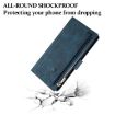 Samsung Galaxy A07 4G Retro Frosted RFID Flip Leather Case Dark Green - 6